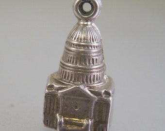 Dije vintage de plata de ley 3D del Capitolio de los EE. UU. de 1939, dije de recuerdo, dije coleccionable, dije de viaje, dije unisex, regalo para cualquier persona.