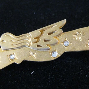 Vintage Signiert NEWPRO Engel Strass Pin Brosche Gold Ton Vintage Pin Vintage Brosche Vintage Schmuck Geschenke für Sie Geschenke für Mama