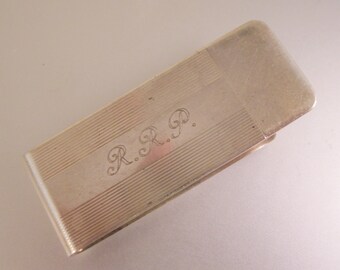 Vintage TIFFANY & CO. Sterling Silver Money Clip Monogrammed RRP 2 1/4" Fine Jewelry Vintage Money Clip Vintage Tie Clip Gifts for Him