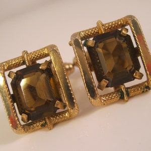 Vintage Smoky Quartz Gold Filled Cuff Links Cufflinks Vintage Cuff Links Vintage Cufflinks Gifts for Him Gifts for Dad Gifts for Men