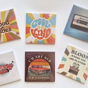 Fridge Magnets Refrigerator Fun Funky Retro Cool Gift for your fridge magnet retro magnets cool magnets novelty 50mmx50mm