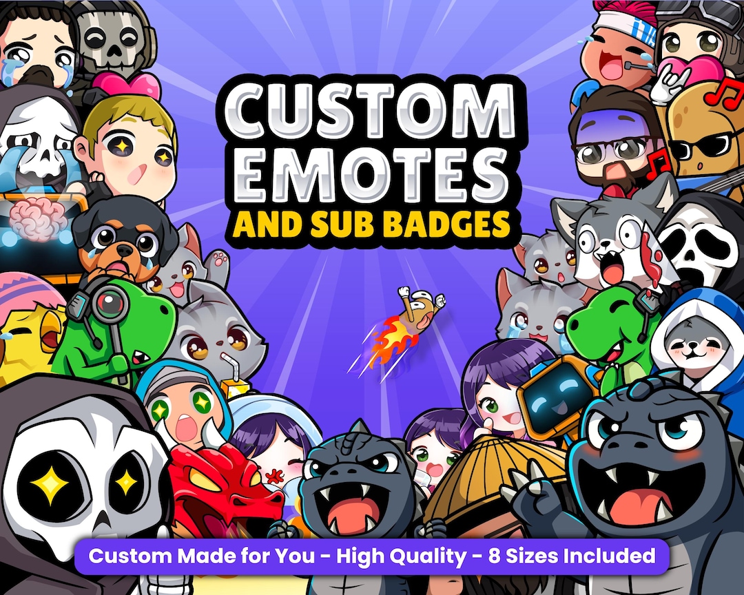 Custom Emotes & Sub Badges – Animated Emotes Commission for Streamers ...