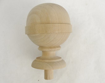 Large wooden ball finial