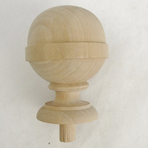 Large Wooden Ball Finial Etsy