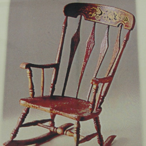 Miniature Arrowback Rocker Rocking Chair Kit Dollhouse Etsy