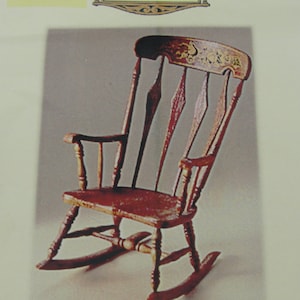 Miniature Arrowback Rocker rocking chair kit dollhouse furniture