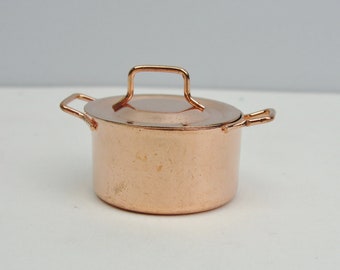 Dollhouse miniature copper pot