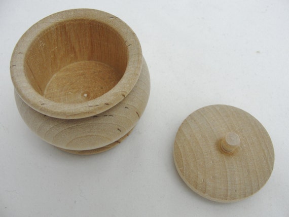 Wood Pumpkin Jar Unfinished Wooden Jar Trinket Box Etsy