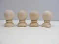 Wooden ball finial set of 4