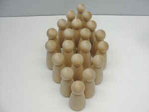 20 Chevilles En Bois Massif - Tiges Longues Pour Bricolage DIY, Meubles, Jouets - Taille 2cm, Bois Brut Non Traité