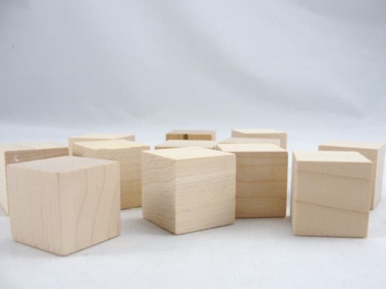 1 Wooden blocks set of 26, DIY Alphabet blocks image 3