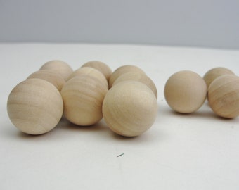Wooden ball 5/8" solid wood set of 12