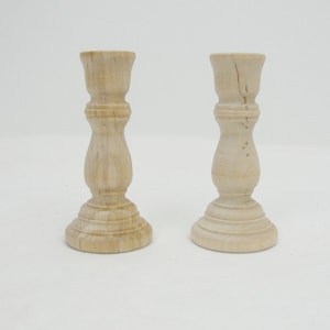 3 inch candle stick pair, candlestick pair, wooden candle holders, diy candle sticks, set of 2
