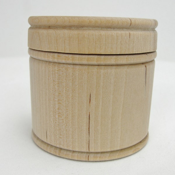 Wooden spice jar, unfinished wooden jar, rosary box