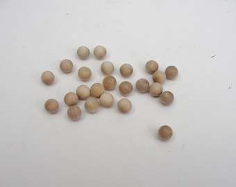 Wooden ball 1/4" solid wood set of 25
