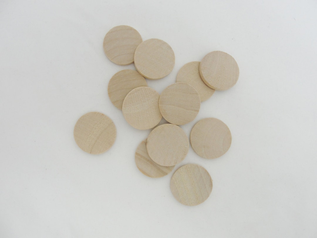100 Wooden Circles, 1 Inch Wood Disk, 1