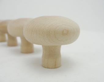 Small wooden mushroom, diy mushroom, wood mushroom, set of 5 unfinished DIY