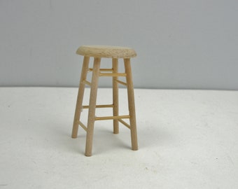 Dollhouse furniture unfinished stool