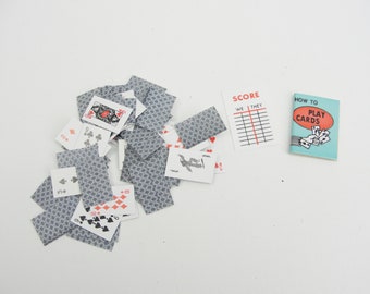 Miniature deck of playing cards