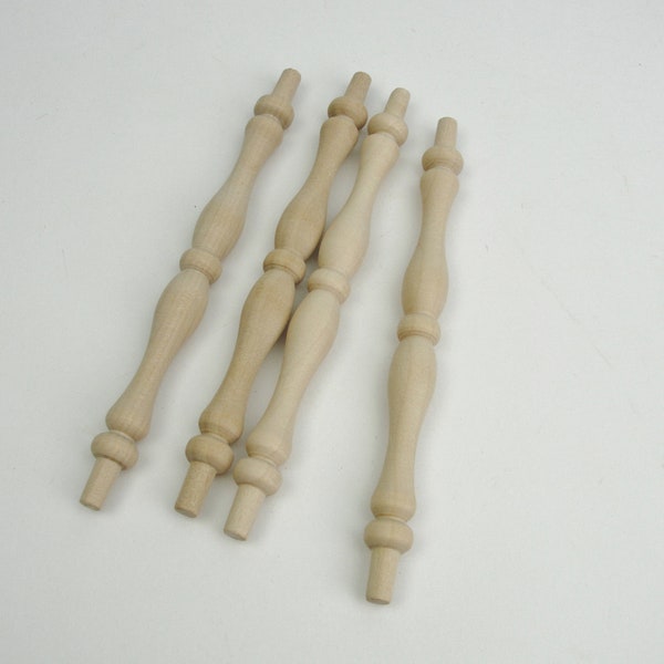 5 3/4" birch Spindle set of 4