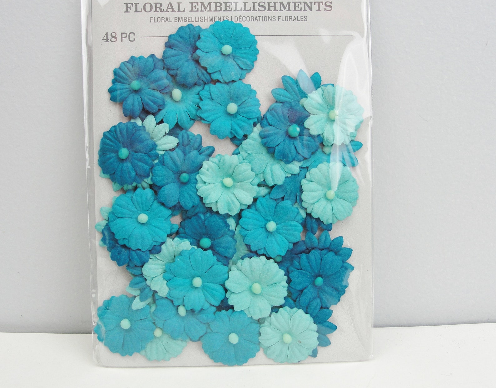 Fabric Floral Flower Embellishments for Cards or Mixed Media Etsy