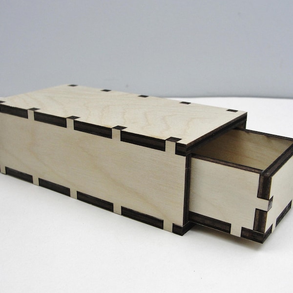 Unfinished wood oversized matchbox available for custom sizing