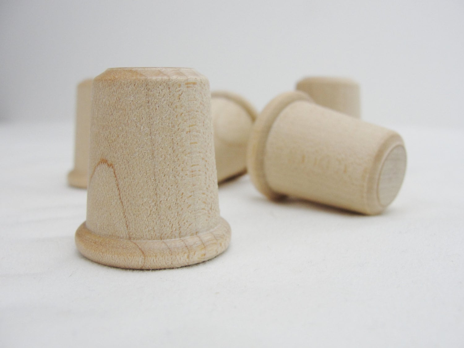 Wooden thimble set of 6 Unfinished DIY