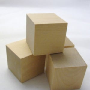 2 inch wooden cube, 2" wooden block, unfinished wood cube, 2 inch wooden block, wood block set of 24