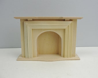 Dollhouse fireplace unfinished 1:12 scale