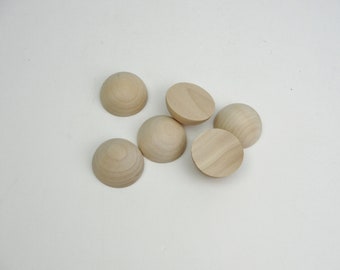 Split wooden ball 1 1/4" set of 6