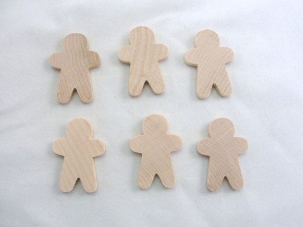 Wooden Gingerbread Boy, gingerbread man cutout, wood unfinished DIY s…