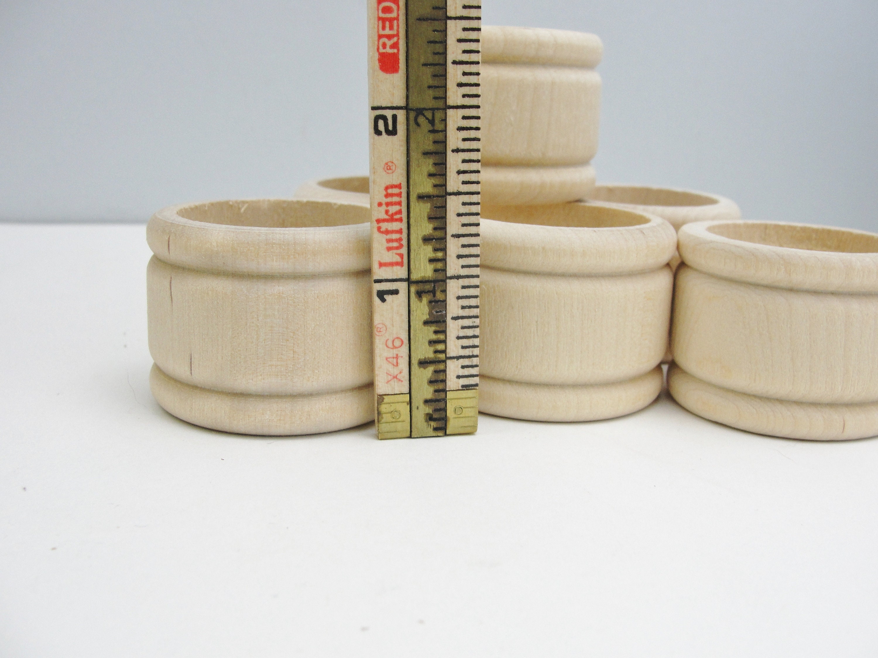 Birch Wood Napkin Rings, Unfinished for DIY Craft