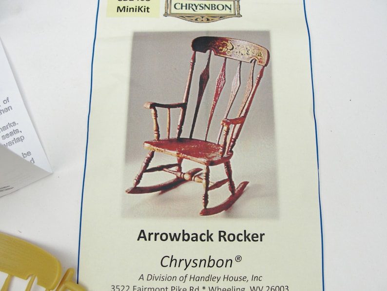 Miniature Arrowback Rocker Rocking Chair Kit Dollhouse Etsy