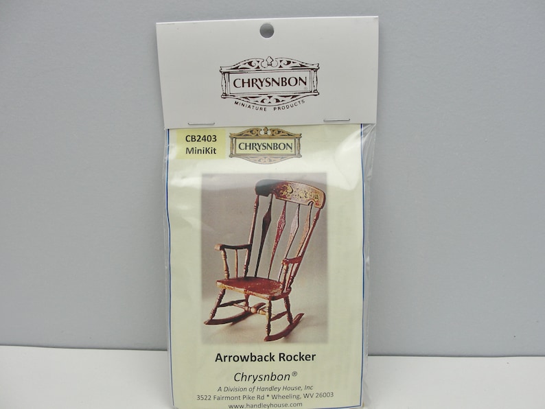 Miniature Arrowback Rocker Rocking Chair Kit Dollhouse Etsy