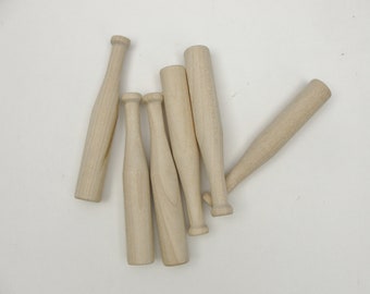 6 Miniature baseball bats 4"