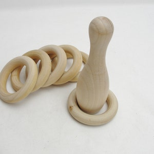 DIY bowling game, wooden bowling pins image 5