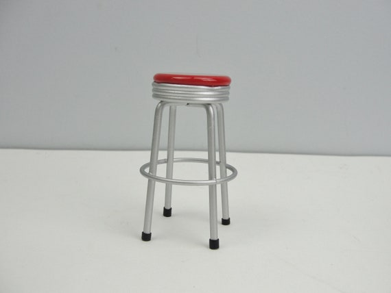 1:12 scale dolls house miniature retro 1950's tall table & 2 stools 5 to choose 