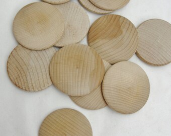 12 Large wooden domed disks 2 1/4", wooden Circle, domed disc, 5/16" thick unfinished DIY