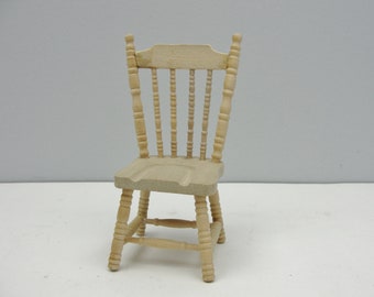 Dollhouse furniture spindle back dining chair