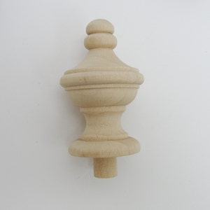 Wooden finial set of 4 image 2