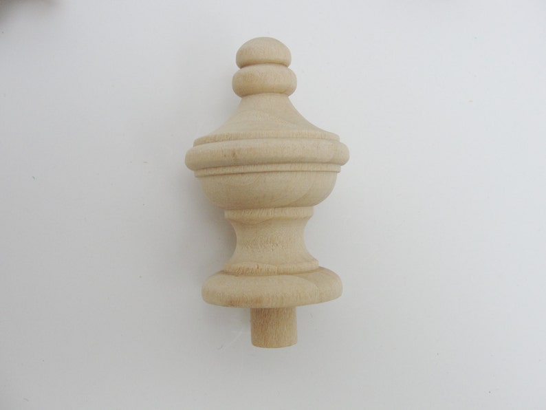 Wooden finial set of 4 image 2