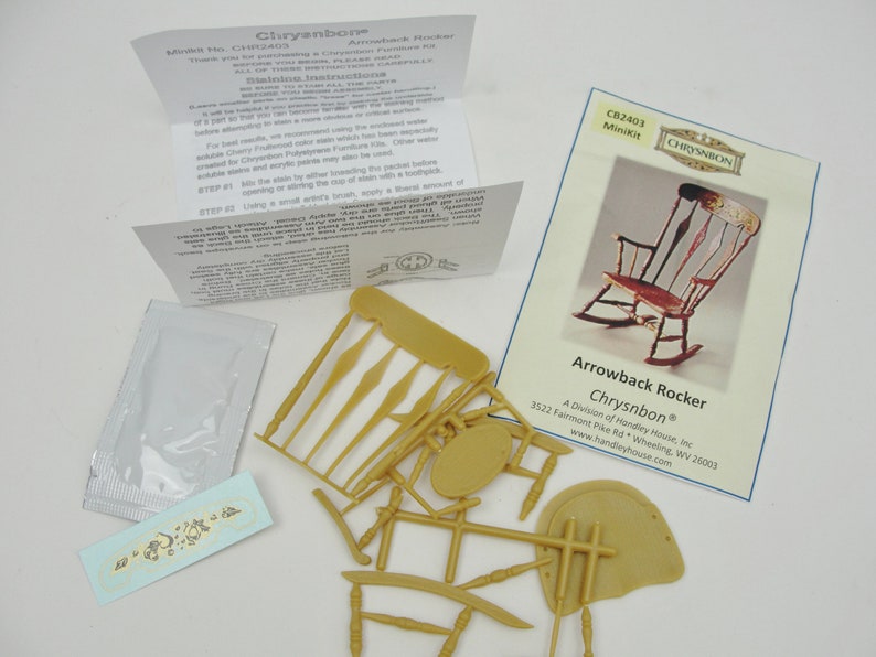 Miniature Arrowback Rocker Rocking Chair Kit Dollhouse Etsy