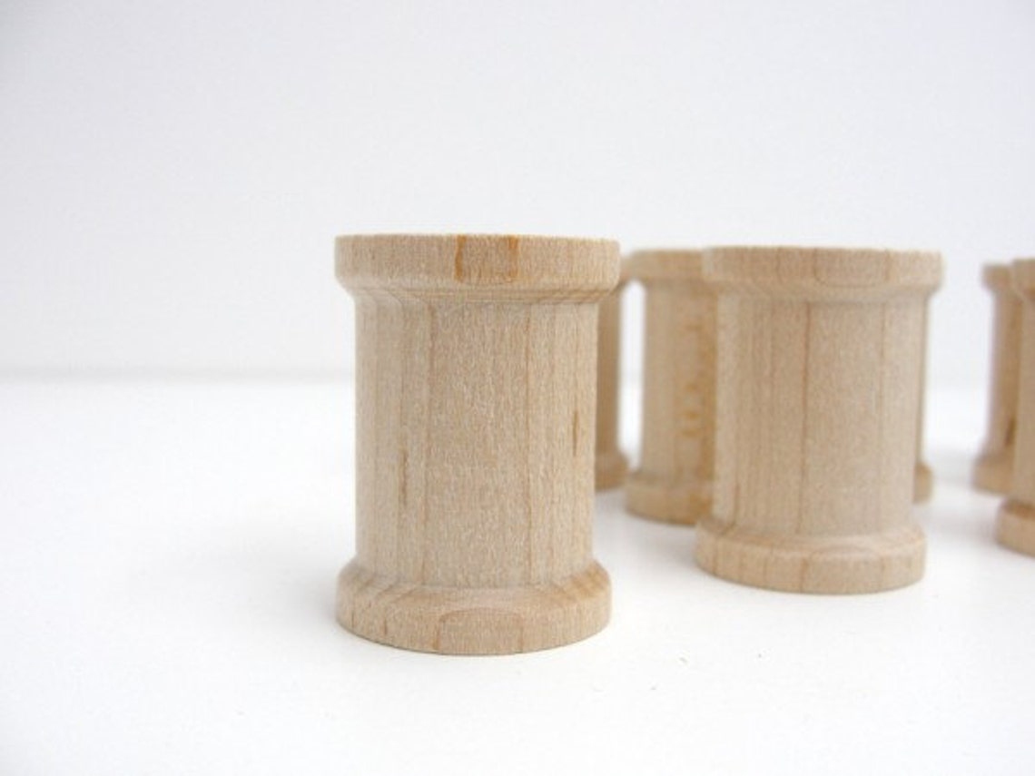 Wooden Spools 1 3/16 Inch Set of 12, Little Wood Spools - Etsy