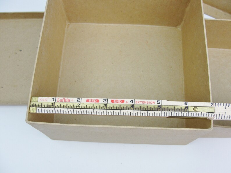 Paper mache square stacking boxes set of 2 7 and 5