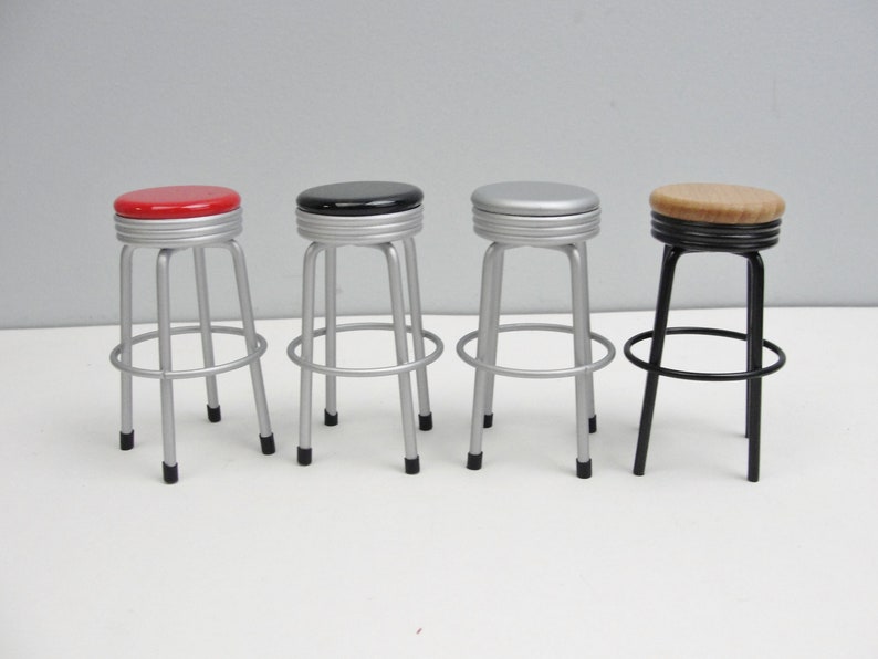 1950s stool dollhouse furniture choose your color image 1