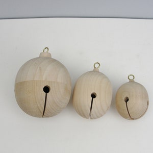 Wooden jingle bell choose your size from 3 available sizes