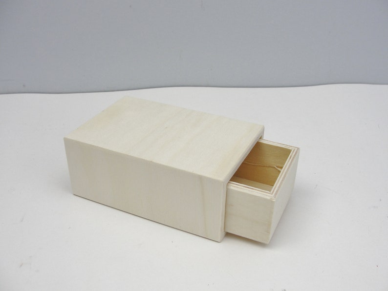 Unfinished wood oversized matchbox image 1