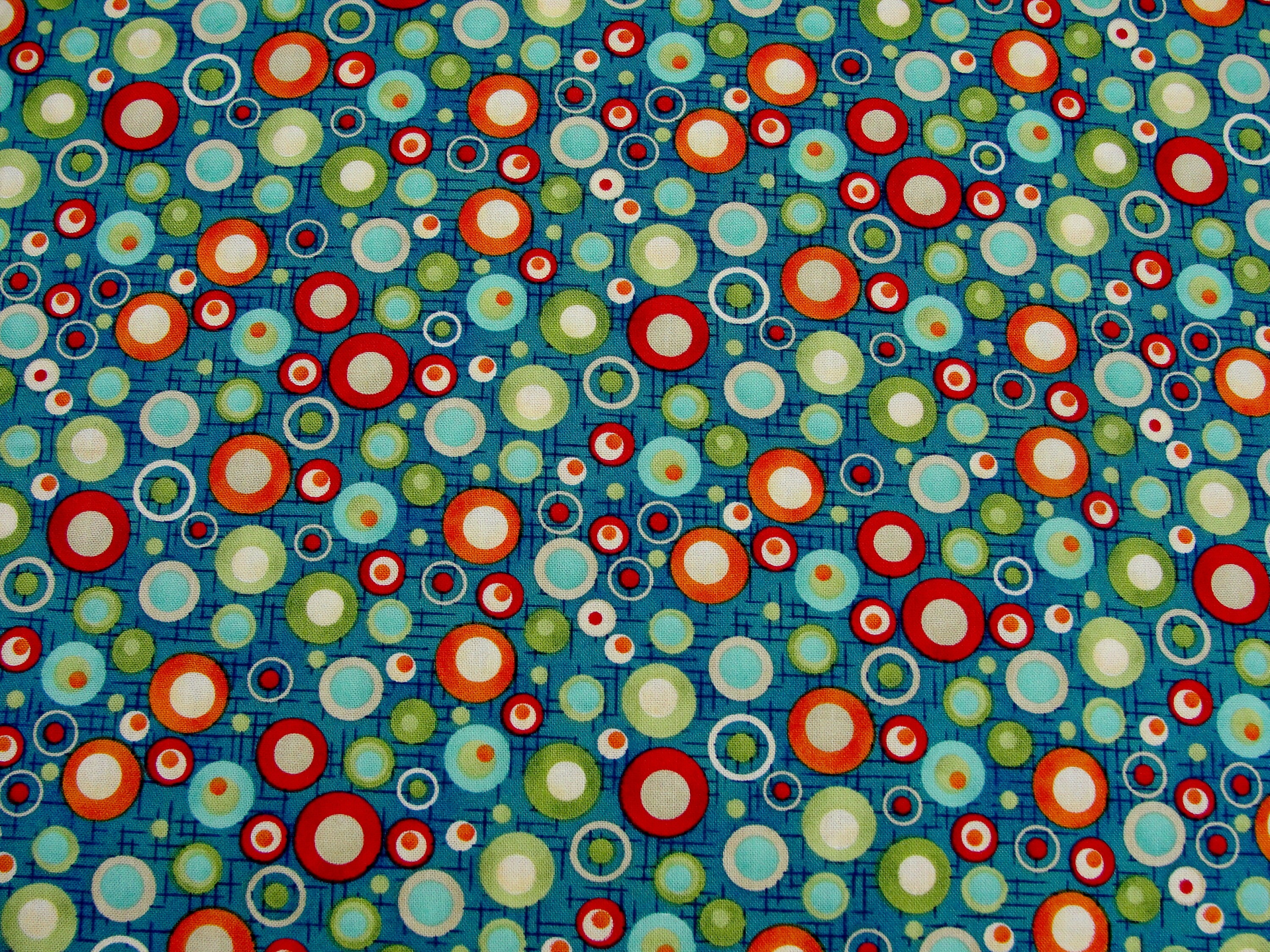 Doodle Days Calendar dots on turquoise fabric by Henry Glass Etsy
