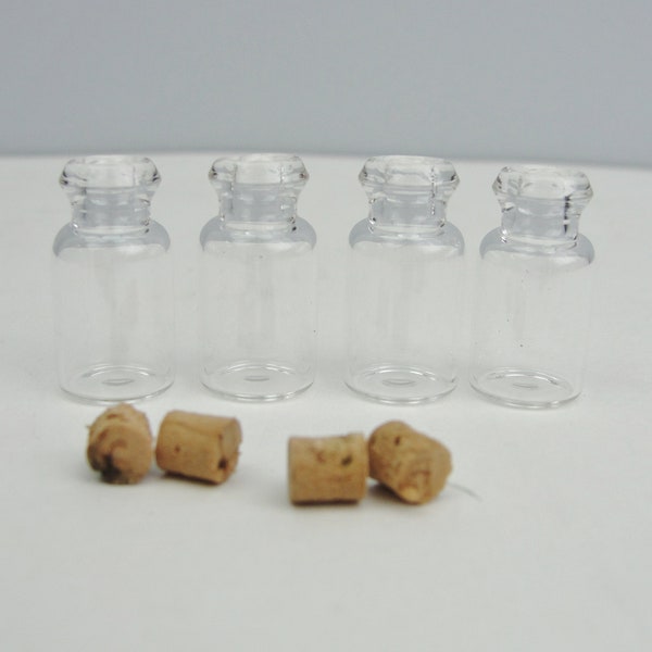 Dollhouse miniature spice bottles with corks