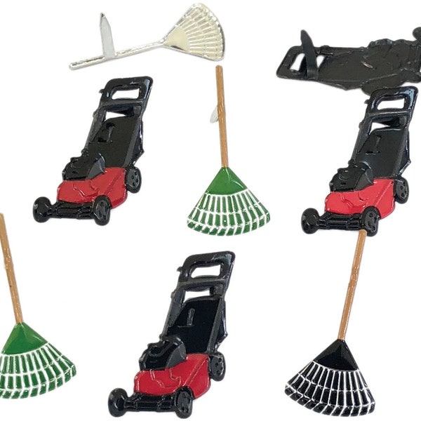 Garden tool brads lawn mowers, rakes, garden tools